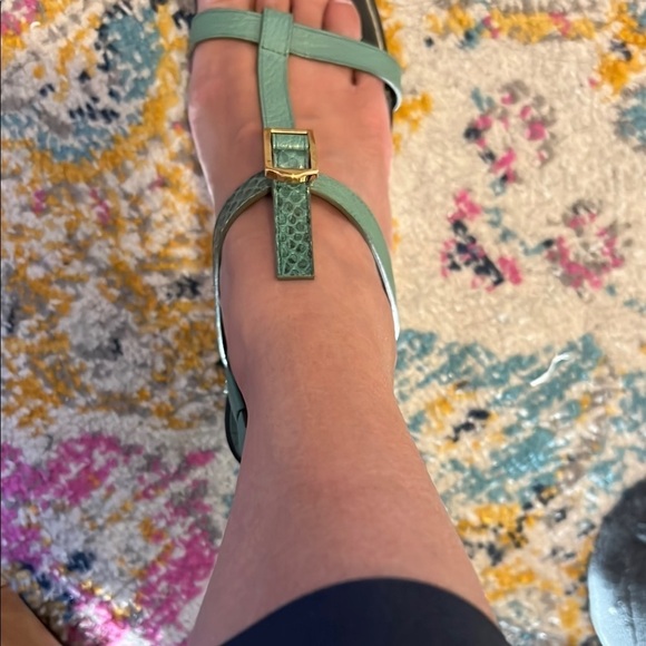 Chloé Strappy Mid-Heel Sandals in Green size 8 - Picture 6 of 6